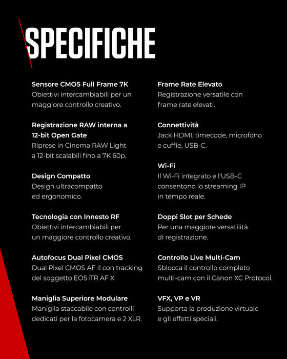 Canon EOS C50 (BODY) - Garanzia Canon Italia