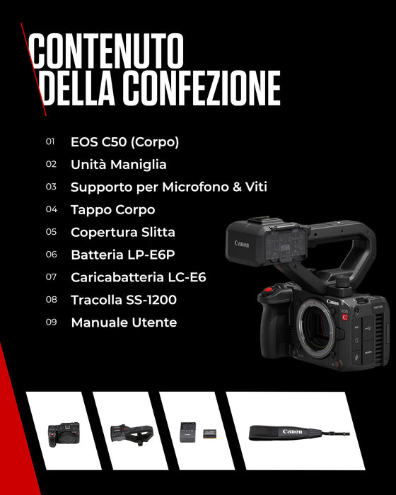 Canon EOS C50 (BODY) - Garanzia Canon Italia