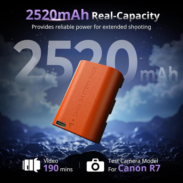 SmallRig 5407 Batteria USB-C per Canon LP-E6P