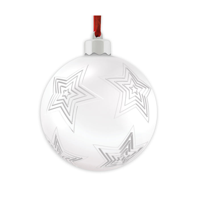 Palla di natale "Photo White Star" (10x10) - Art. SF126W