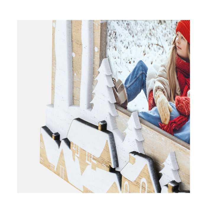 Cornice natalizia in legno "Predazzo" (10x15) - Art. ZT3546
