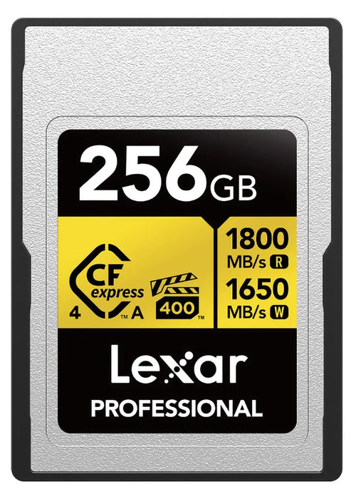 Lexar Professional GOLD CFexpress 4.0 Type A 256GB – 1800 MB/s