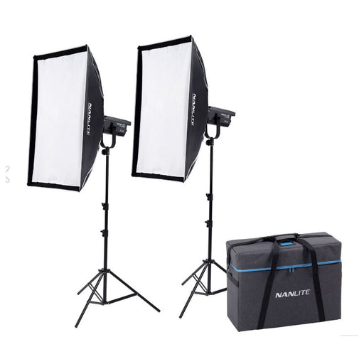 Nanlite FS-150B Kit con 2 Stativi + 2 Led + 1 Borsa kit aperto