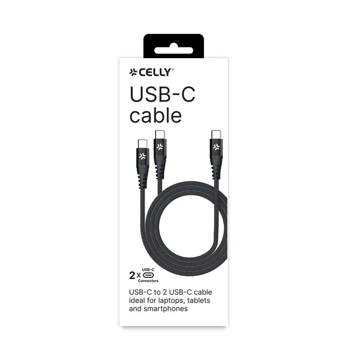Celly cavo USB-C a 2 USB-C