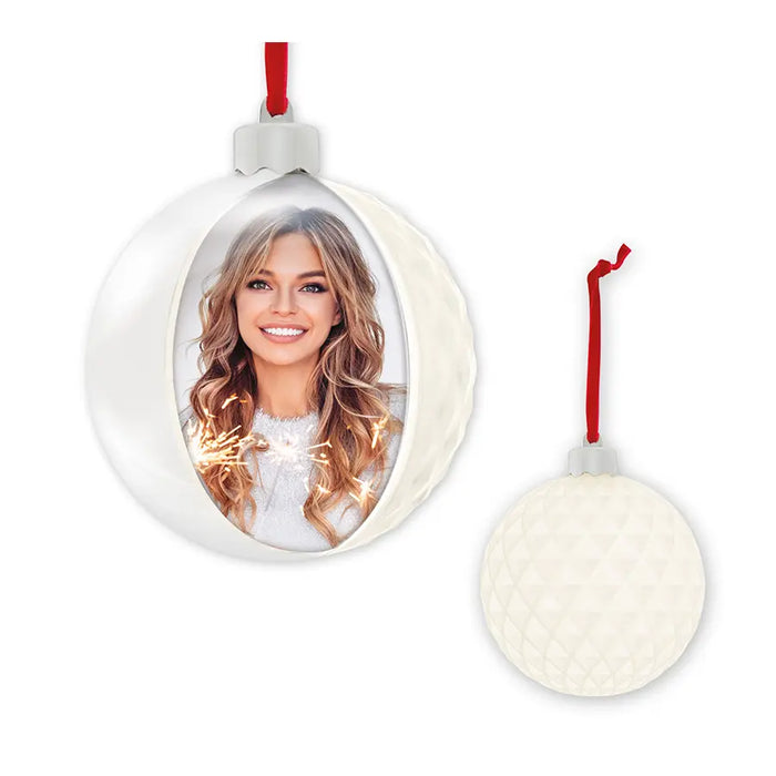 Palla di Natale "Photo Diamond White" (10x10) SF129W  | Acquista ora