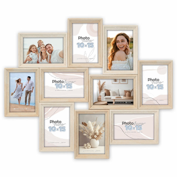 Cornice multipla in legno "Nizza 10Q" (10x10x15) - Art. DC110 fronte