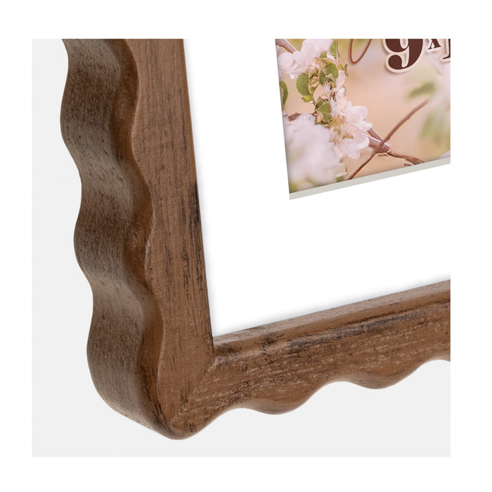 Cornice in legno con passepartout "Lione Brown" (10x15-15x20) - Art. VM568B dettaglio2