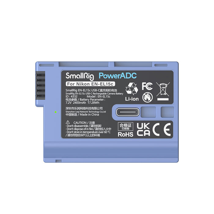 Batteria SmallRig per Nikon EN-EL15C USB-C 4332B