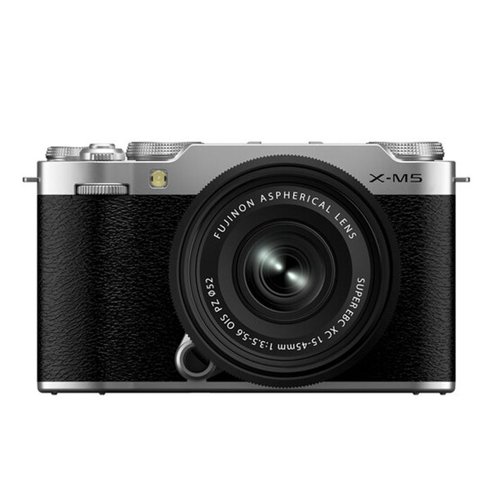 Fujifilm X-M5 + XC 15-45mm F3.5-5.6 OIS PZ (Silver) - Garanzia Fujifilm Italia fronte