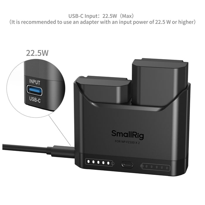 SmallRig 5483 Turbo Charging Kit per batterie NP-FZ100