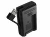 Nitecore UCN1 caricabatterie doppio LCD per Canon (LP-E6/LP-E6N/LP-E8) retro