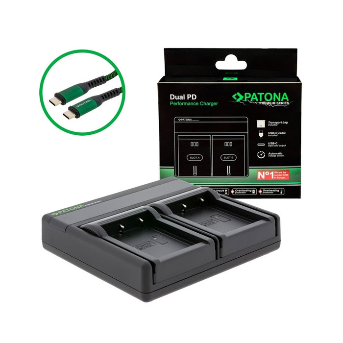 Patona caricabatterie doppio per Fujifilm NP-W126