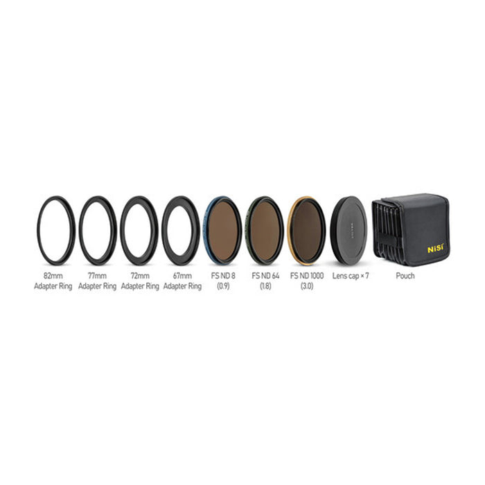 Kit NiSi Swift FS ND con ND8 (3 Stop), ND64 (6 Stop) e ND1000 (10 Stop) - 82mm