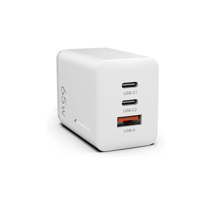 OneGear Action Charger 65W 3 porte (1 USB 2 Type C) - Bianco