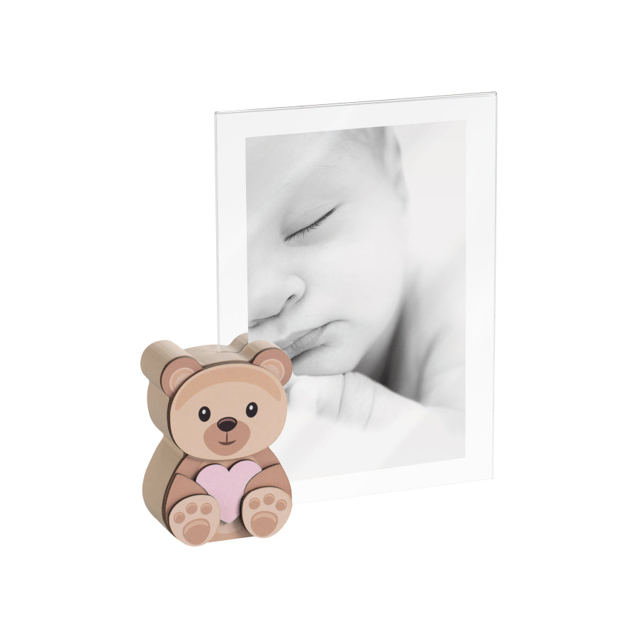 Cornice multipla x 4 foto in legno Teddy Bear - Mascagni