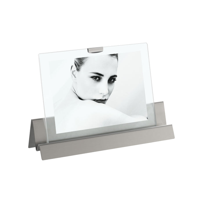 Mascagni portafoto con base in acciaio e doppi vetri (10x15) - Art. A1659