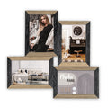 Cornice multipla in legno "Vercelli" (Black) (4x10x15) - Art. DN485B