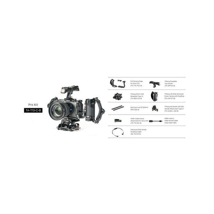 Tilta Camera Cage per Sony FX3/30 Pro Kit (Black TA-T13-C-B)