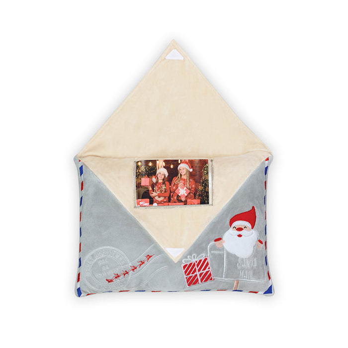 Cuscino natalizio portafoto, motivo "lettera a Babbo Natale" (10x15) - Art. ZZY37
